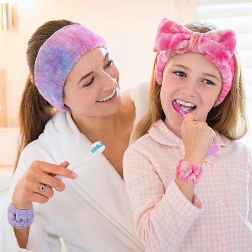 Spa Headband & Wristband Set - 9 Pc Skincare Bundle