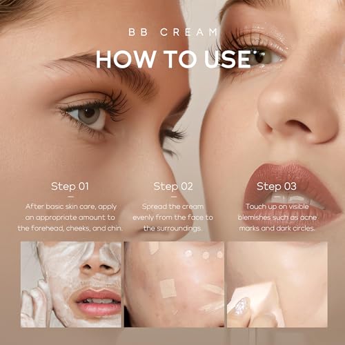 Hydrating BB Cream Foundation & Concealer for Women - Full Coverage, Oil Control, Natural Finish (Chocolate 420)