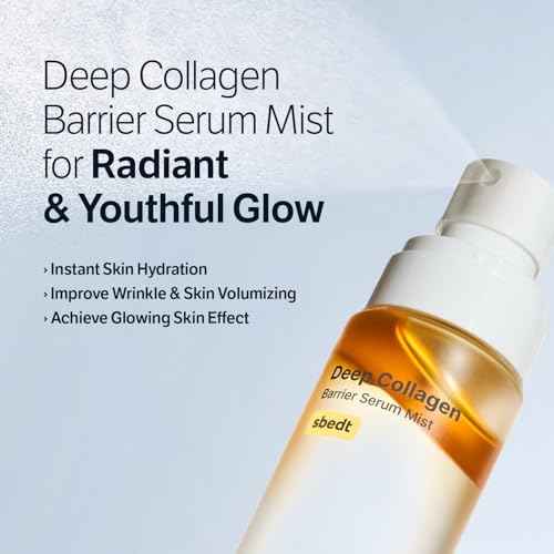 SUNGBOON EDITOR Deep Collagen Barrier Serum Mist | Hydrating & Wrinkle Care Face Mist for Dry Skin | Collagen + Peptides + Vita C | Korean Glass Skin Spray | Stocking Stuffer for Women, 3.38 fl oz