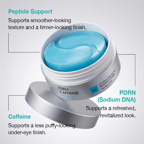 Eye Recovery Hydrogel Eye Patches with PDRN and Caffeine, Cooling Under Eye Gel Patches for Eye Area Comfort and Skin Appearance, 30 Pairs (60 Count)