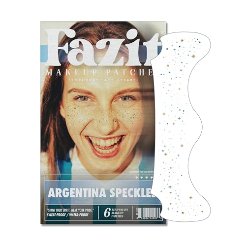 Argentina Soccer Face Glitter Stickers - Waterproof Team Spirit Patches