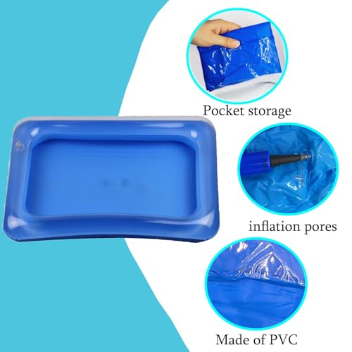 Portable Inflatable Foot Bath Basin for Pool Entry - 23.6x17.7 inches