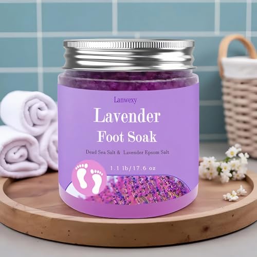 Lavender Foot Soak with Epsom & Sea Salt - 1.1 Lbs Natural Spa Treatment
