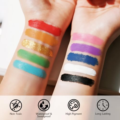 Dmsky 10-Pack Eye Black Sports Stick – Waterproof Face Paint