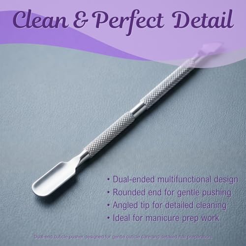 2 Pack Stainless Steel Cuticle Nipper & Pusher Set - Manicure Pedicure Tools