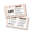 Lash Lift Aftercare Cards - 55 Pack, 3.5x2 High Gloss