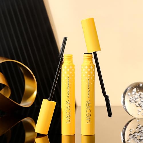 Mascara in Black with Comb Brush, No Clumping, Smudge-Proof, Volume and Length, Long-Lasting Hold, Separates Lashes for Definition, Waterproof Mascara