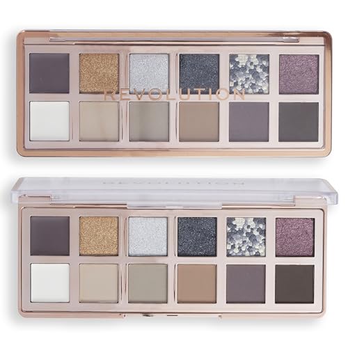Revolution Smokey Icon Eyeshadow Palette – 12 Ultra-Pigmented Shades
