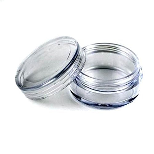 3g Clear Plastic Cosmetic Jars - Reusable Eye Shadow & Makeup Containers (50 pcs)