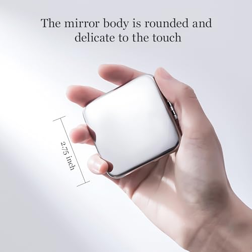 Compact 2-Sided Folding Travel Makeup Mirror with Magnetic Closure