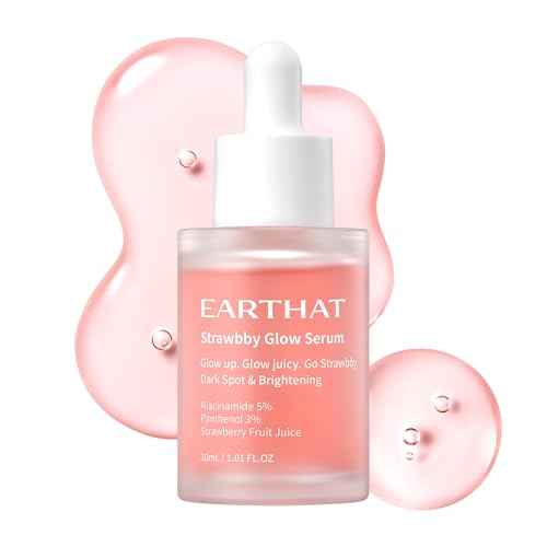 Strawbby Glow Serum - Brightening & Hydrating Korean Dark Spot Corrector Skincare with Fermented Strawberry Juice, Niacinamide 5%, Panthenol 3% and Centella Asiatica for Glass Skin, 30ml