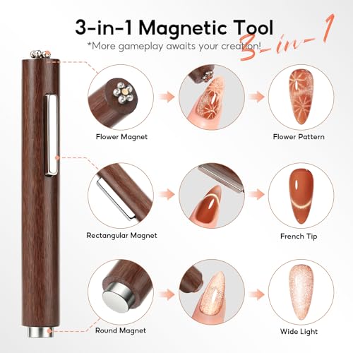 Cat Eye Magnet Set for Nails, 10pcs Magnetic Pen Kit