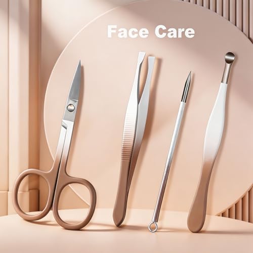 10-Piece High-Carbon Steel Manicure Set with Leather Case