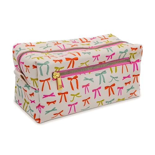 Travel Makeup Organizer Pouch - Water Resistant Vegan Leather