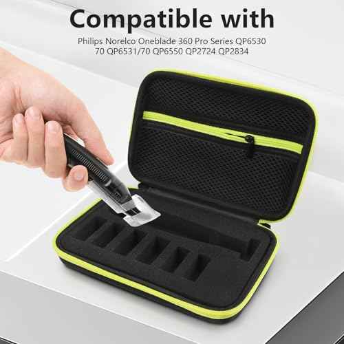 EcoVibe EVA Protective Shaver Hard Case Compatible with Philips One Blade QP2724/90 QP2834/70 QP2630/72 Hybrid Electric Trimmer Hard Portable Storage Carrying Case for Shavers and Accessories