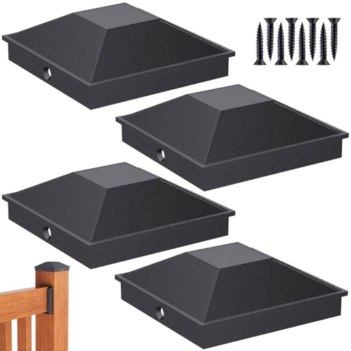 Goovilla 4x4 Post Caps Black Aluminum - 4 Pack