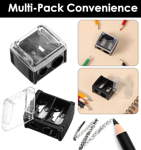 Dual-Size Makeup Pencil Sharpener Set - Portable Eyeliner & Lip Tool