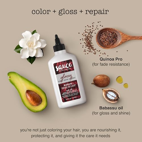 Sauce Beauty Auburn Semi-Permanent Hair Dye with Bond-Building Technology
