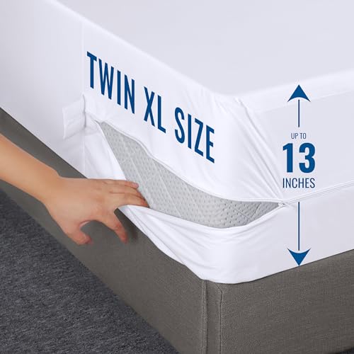 Utopia Bedding Zippered Mattress Encasement Twin XL - 100% Waterproof and Bed Bug Proof Mattress Protector - Absorbent, Six-Sided Mattress Cover