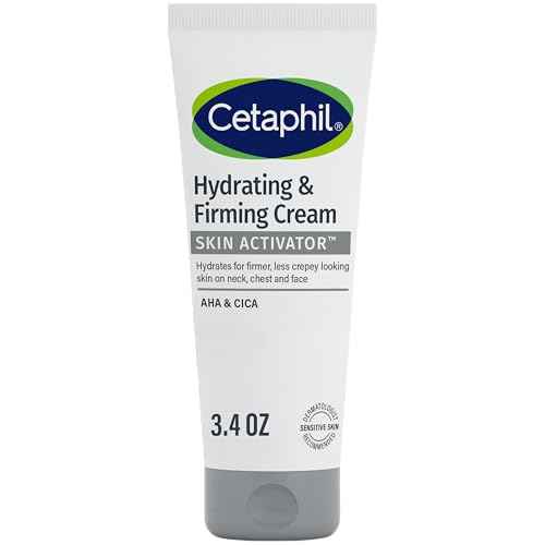 Cetaphil Skin Activator Hydrating & Firming Cream For Face, Neck & Chest 3.4 oz, Mandelic Acid (AHA) and Centella Asiatica (CICA) Cream, Hydrates and Firms Aging Skin, Anti-Aging Skincare