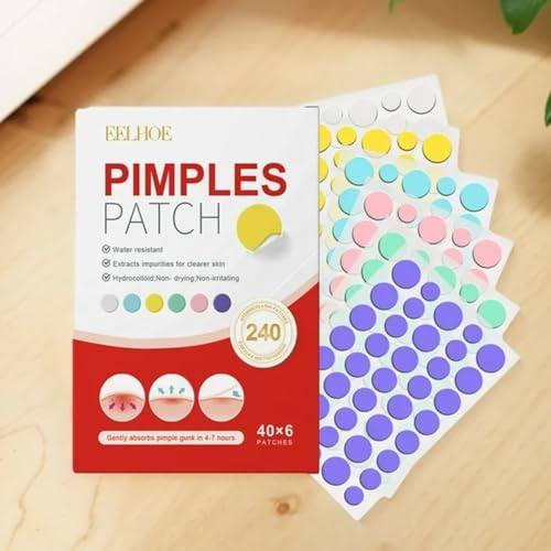 240 Acne Pimple Patches – Hydrocolloid Spot Stickers Waterproof
