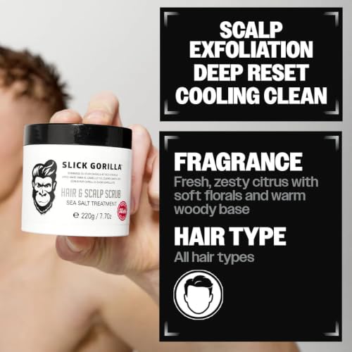 Sea Salt Scalp Scrub for Oily Hair & Buildup - Deep Cleansing, Nourishing Exfoliator