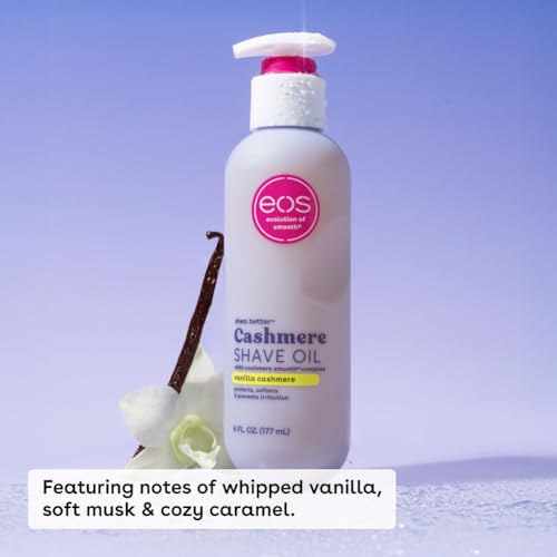Bundle of eos Cashmere Skin Collection Shave Oil, Vanilla Cashmere + Pink Champagne