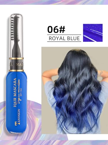Rainbow Hair Chalk Comb Set - Washable Temporary Hair Color for Kids & Adults