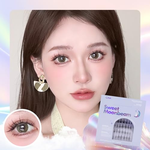 Char Cosmetics Eye Lashes - Sweatproof, Natural Look False Eyelashes - Reusable Fake Eyelashes for Comfortable Fit - Sweet Moonbeam - 42 pc