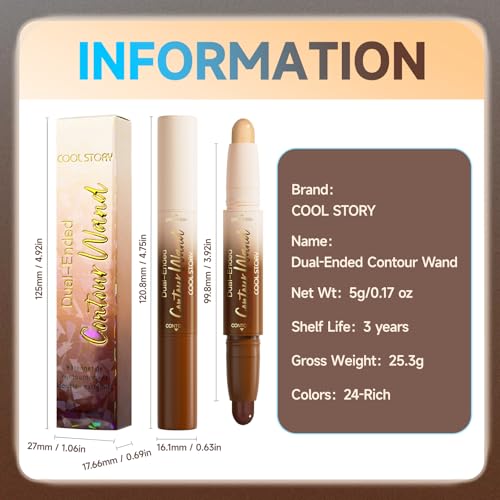 2-in-1 Contour & Highlight Stick Waterproof Cream