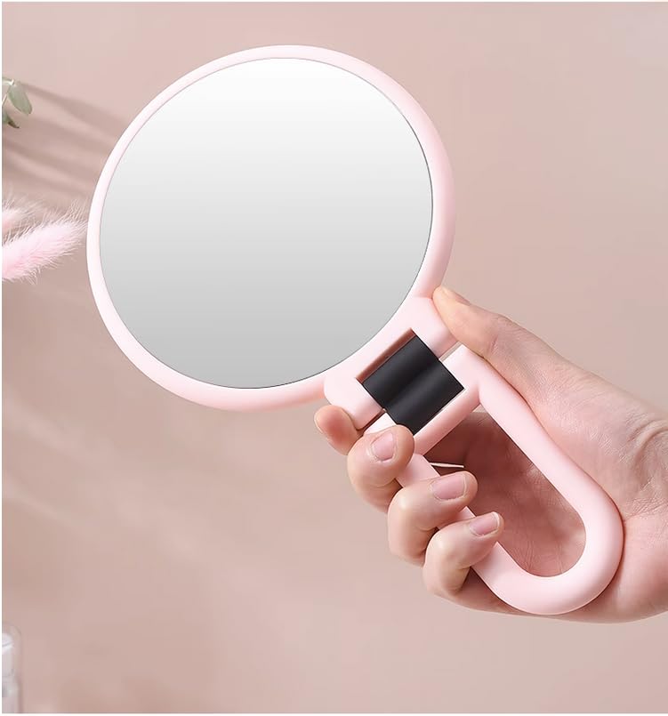 1X 5X Double-Sided Magnifying Mirror with Rotatable Handle