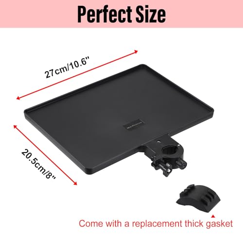 ELLDOO Lash Tray Holder, 10.6 x 8 inch Adjustable Eyelash Extension Supplies Organizer, Black Plastic Lash Tech Essentials Storage Stand for Salon and Home