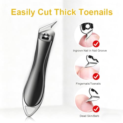 Electric Nail Clipper Set with LED Light - 3-in-1 Trimmer