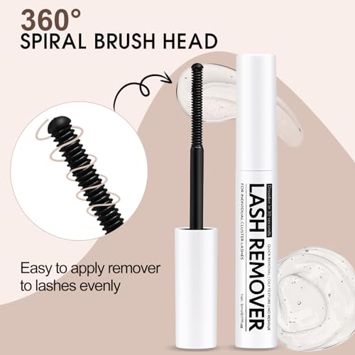 Miuffue White Eyelash Glue Remover 5ML – Gentle Cluster Lash & Natural Lash Safe