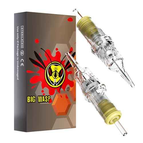 BIGWASP Classic 20Pcs 1211RS Tattoo Cartridge Needles 11RS #12 Standard Disposable 11 Round Shader Cartridges for Tattoo Machine Pen