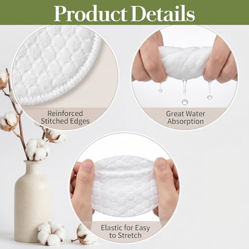 2000 Cotton Rounds 2.28" Pearl Embossed Makeup Remover Pads