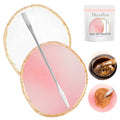 MelodySusie 2pcs Round Resin Nail Art Palette Set with Spatula