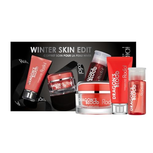 Rodial Winter Skin Edit: Dragon’s Blood Micellar Cleansing Water DLX, Dragon’s Blood Hyaluronic Mask, Dragon’s Blood Hyaluronic Velvet Cream