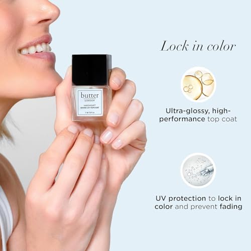 butter LONDON Base Coat Nail Polish, Horse Power - Nail Rescue Basecoat Helps Restore & Repair Damaged Nails - Nail Strengthener Helps Nail Growth & Prevent Staining - Cruelty & Gluten Free Nail Care