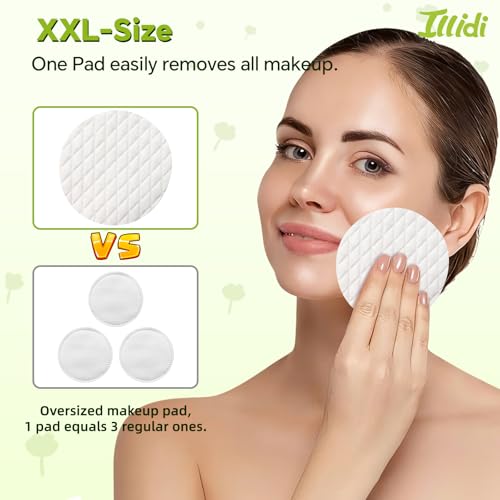Extra Large Cotton Rounds - 120 Count, 3.15" Soft and Lint-Free Pads