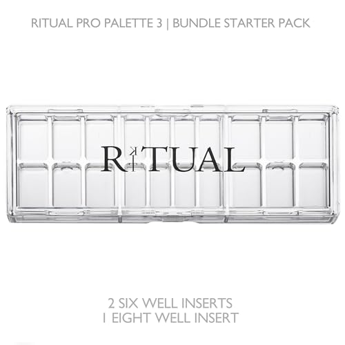 Empty Makeup Palette | 20 Wells | Modular Interchangeable Depotting System | Ritual Pro Palette 3 | Sample Bundle, Lipstick, Creams, Alcohol based makeup and paint, watercolor, Gouache, Acrylic paint