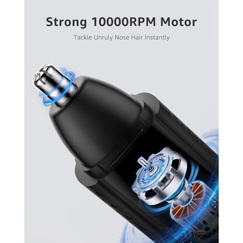 MANSPOT Manscape Groin & Body Hair Trimmer & 10000-RPM Nose & Ear Hair Trimmer