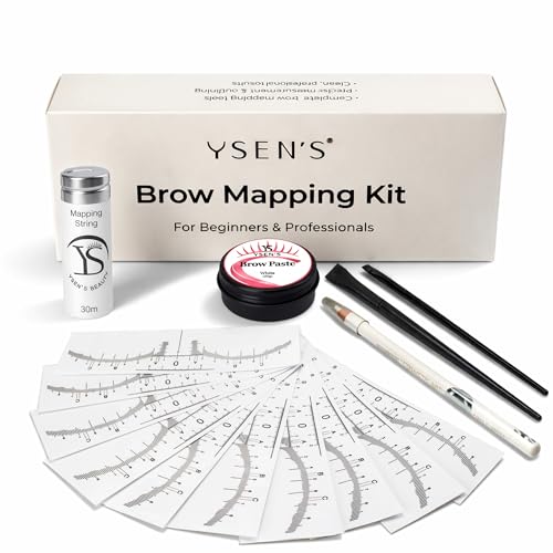 Professional Eyebrow Mapping Kit with Pre-Inked String & Tools