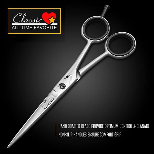 Elite Unity Professional Hair Scissors - 6.5 Inch J2 Stainless Steel Barber Scissors with Razor Edge for Your Grooming - Premium Hair Cutting Scissors for Men and Women -Ideal for Home and Salon Use.