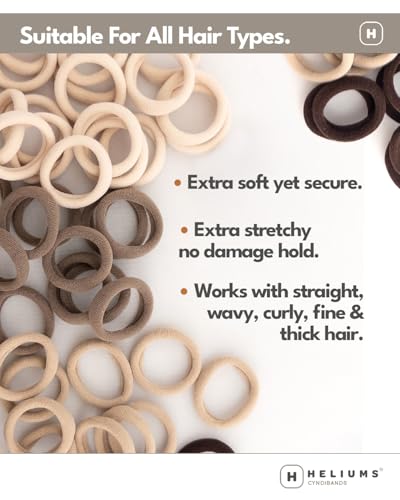 Heliums Soft Hair Ties - No Damage, 20 Pack, Neutral Colors