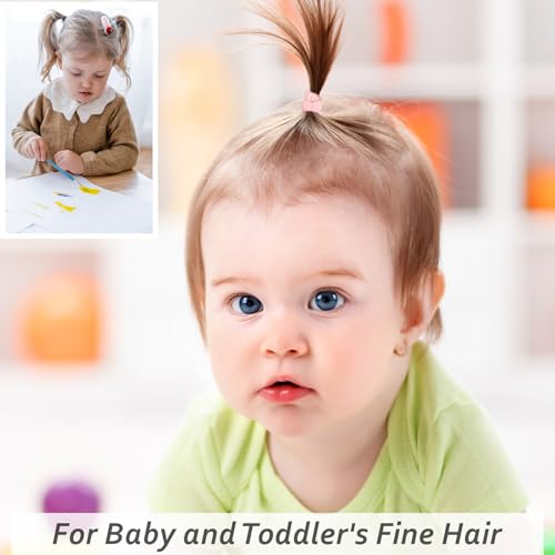 WDGROW Mini Hair Ties for Kids & Adults, No Damage, 200pcs Soft Elastic