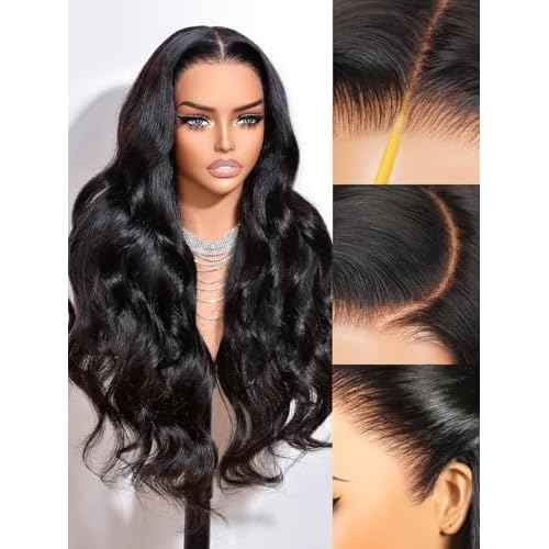 13x6 Glueless Wigs Human Hair Pre Plucked Pre Cut Upgraded Ear-to-Ear 13x6 Lace Front Wigs Human Hair Glueless Wear and Go Drawstring Lace Wig 210% Density Lace Wig