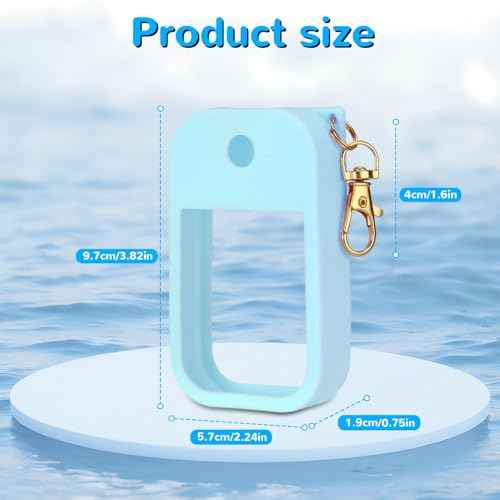 Hand Sanitizer Spray Case Compatible with Touchland Power Mist 1 oz ? Silicone Case with Keychain for Touch Land Mist 1 fl oz£¨30 ml£©, Hand Sanitizer Accessory for 1 fl oz (Blue, 1 Pack)