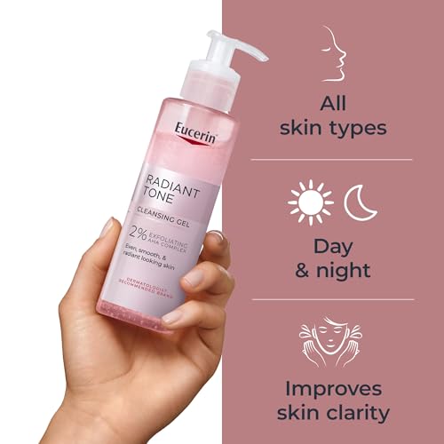Eucerin Radiant Tone Exfoliating Face Cleanser Gel 6.8 Fl Oz