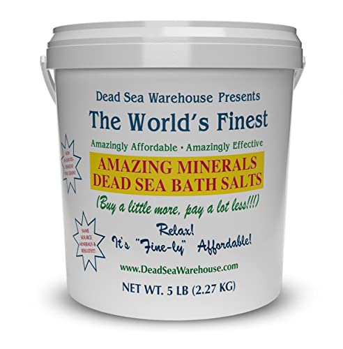 Dead Sea Bath Salts - 100% Mineral Therapeutic Soak, 5 lbs